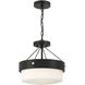 Oak Street 2 Light 13 inch Flat Black Convertible Semi Flush Ceiling Light